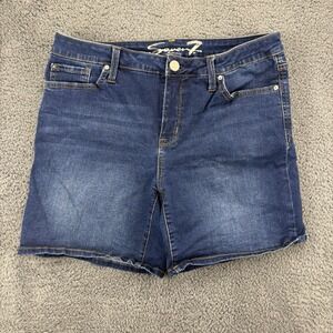 Seven 7 Shorts‎ Women 12 (33x6) Midrise Dana Weekend Stretch Blue Denim Jort